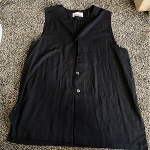 Women’s Vintage Metro Black Button Up Vest